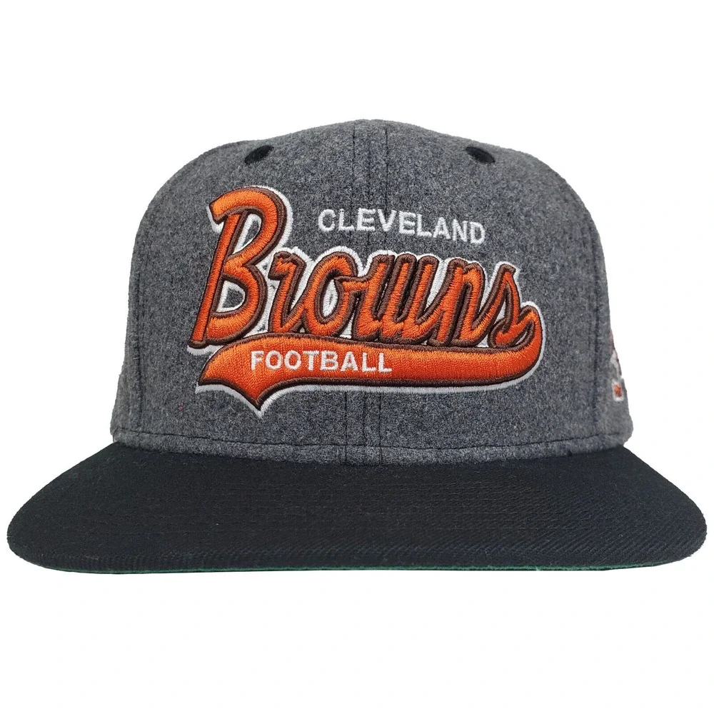 Cleveland Browns‎ Mitchell & Ness NFL Snapback Hat Cap 3D Logo Gray Black New